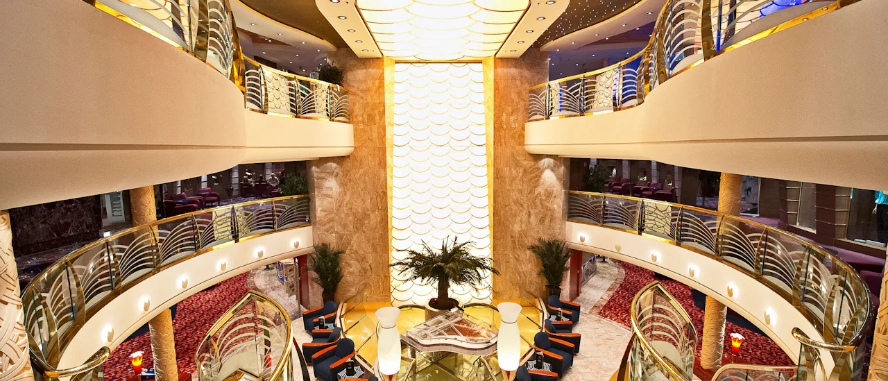 The atrium – the heart of the ship
