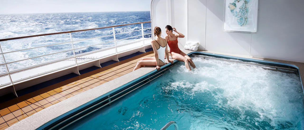 The outdoor jacuzzi