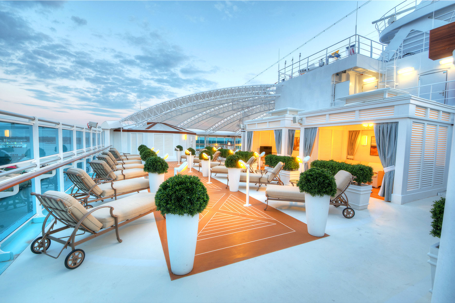 The sanctuary is an oasis that offers massage, relaxation and light refreshments under the sky