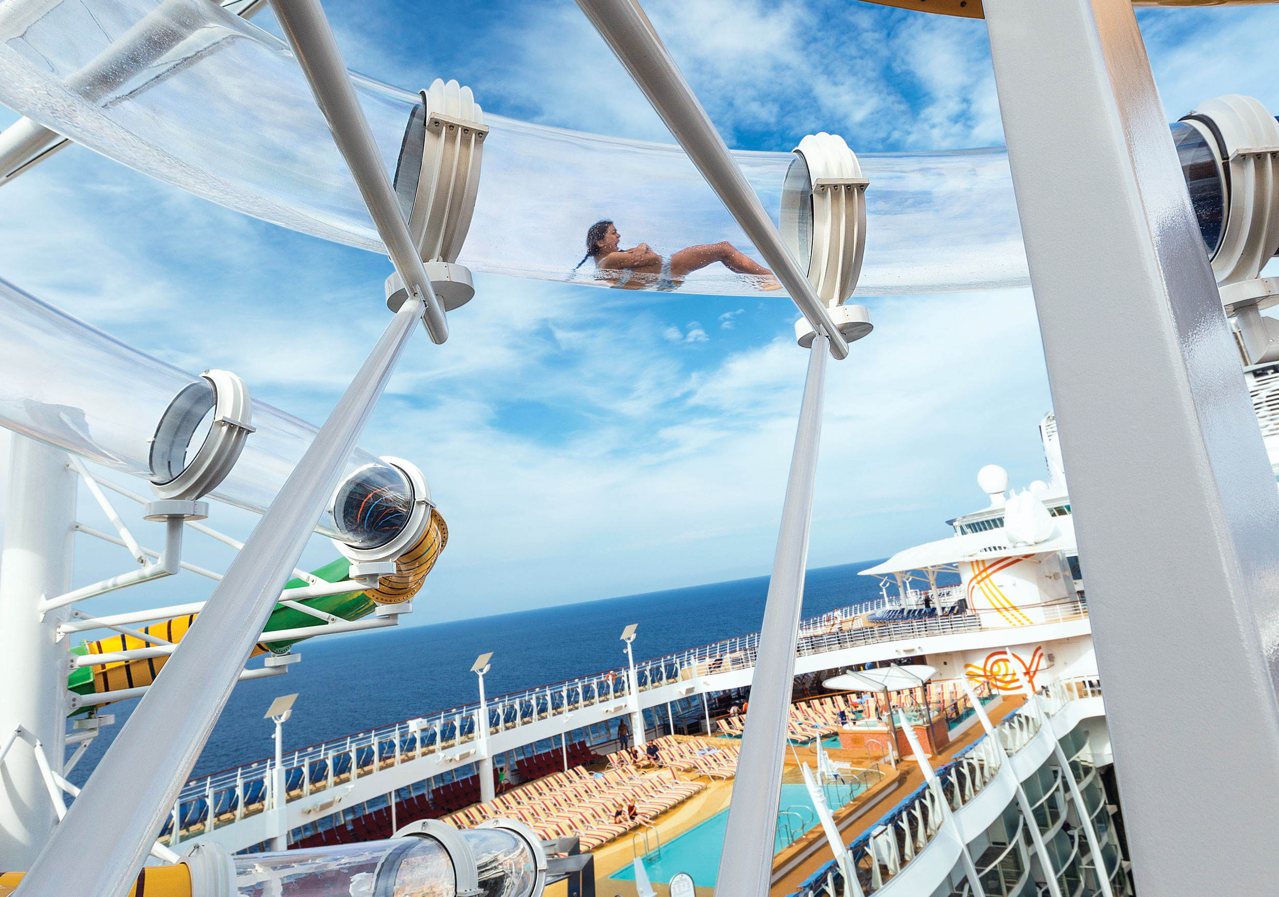 One of the three "Perfect storm" water slides