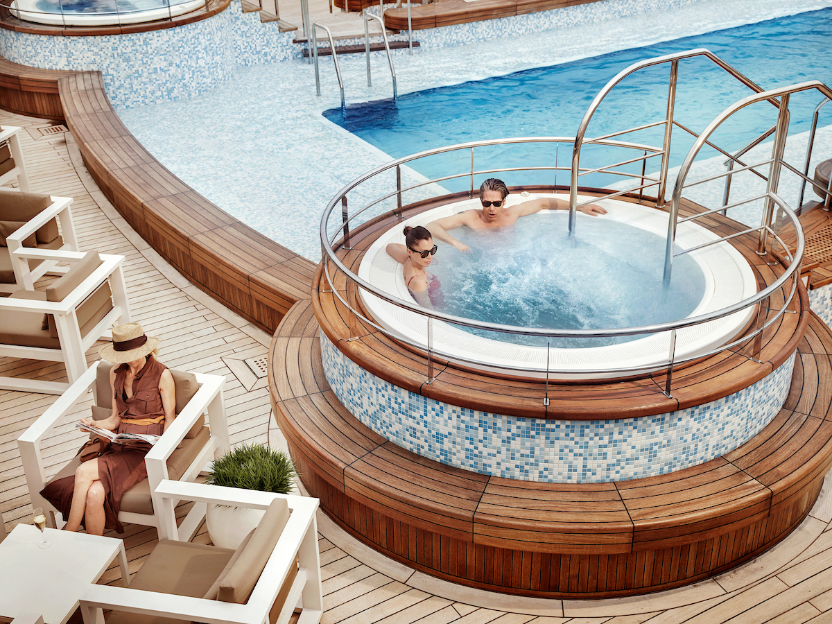 Step into the jacuzzi