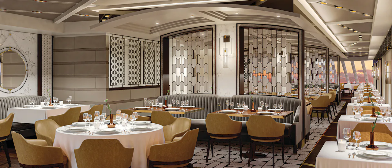 Restaurant Toscana celebrates the passion of Italian cooking, served on specially designed Versace porcelain
