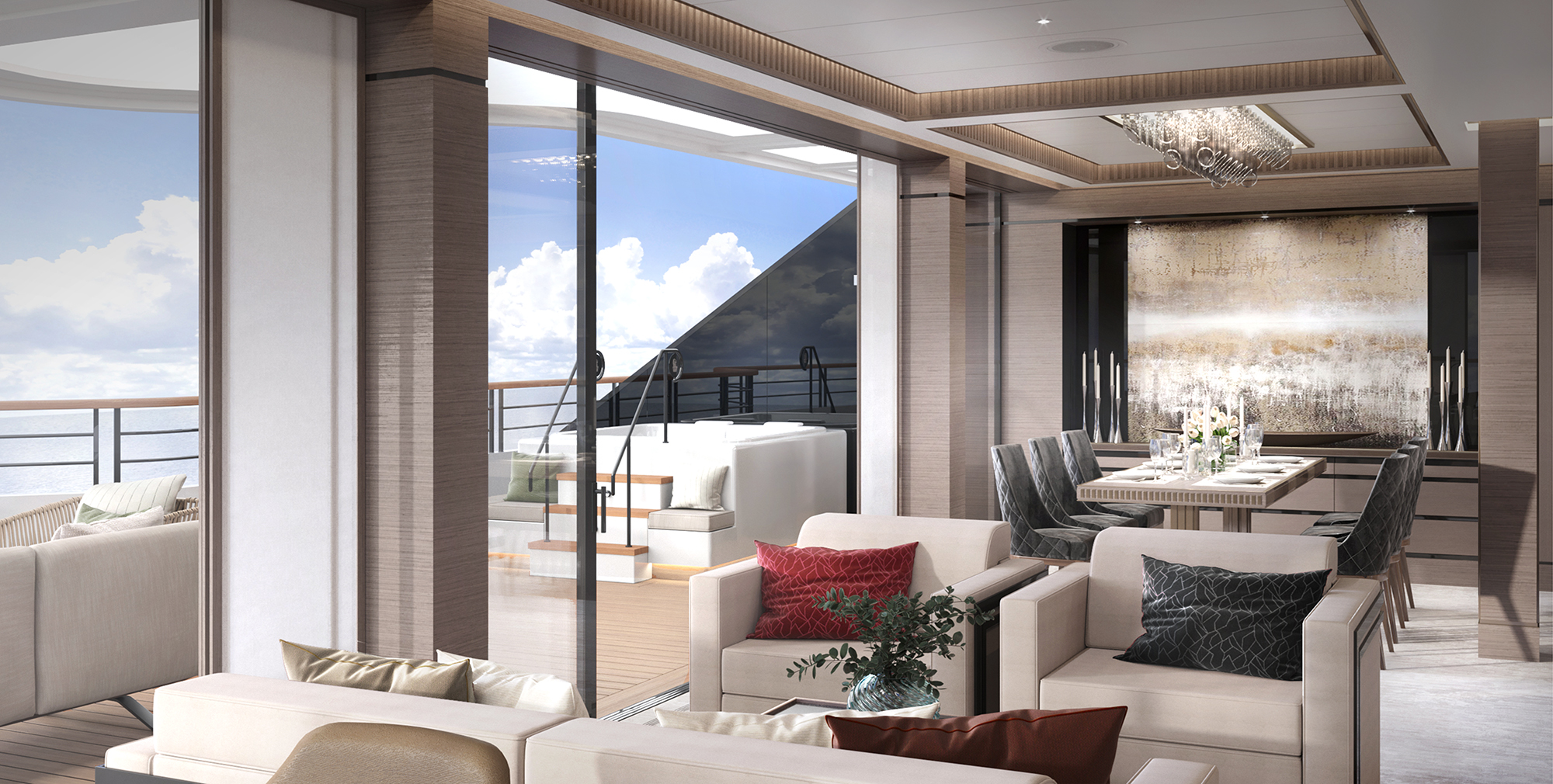 Oceanview accommodations, each with private terrace overlooking the ocean