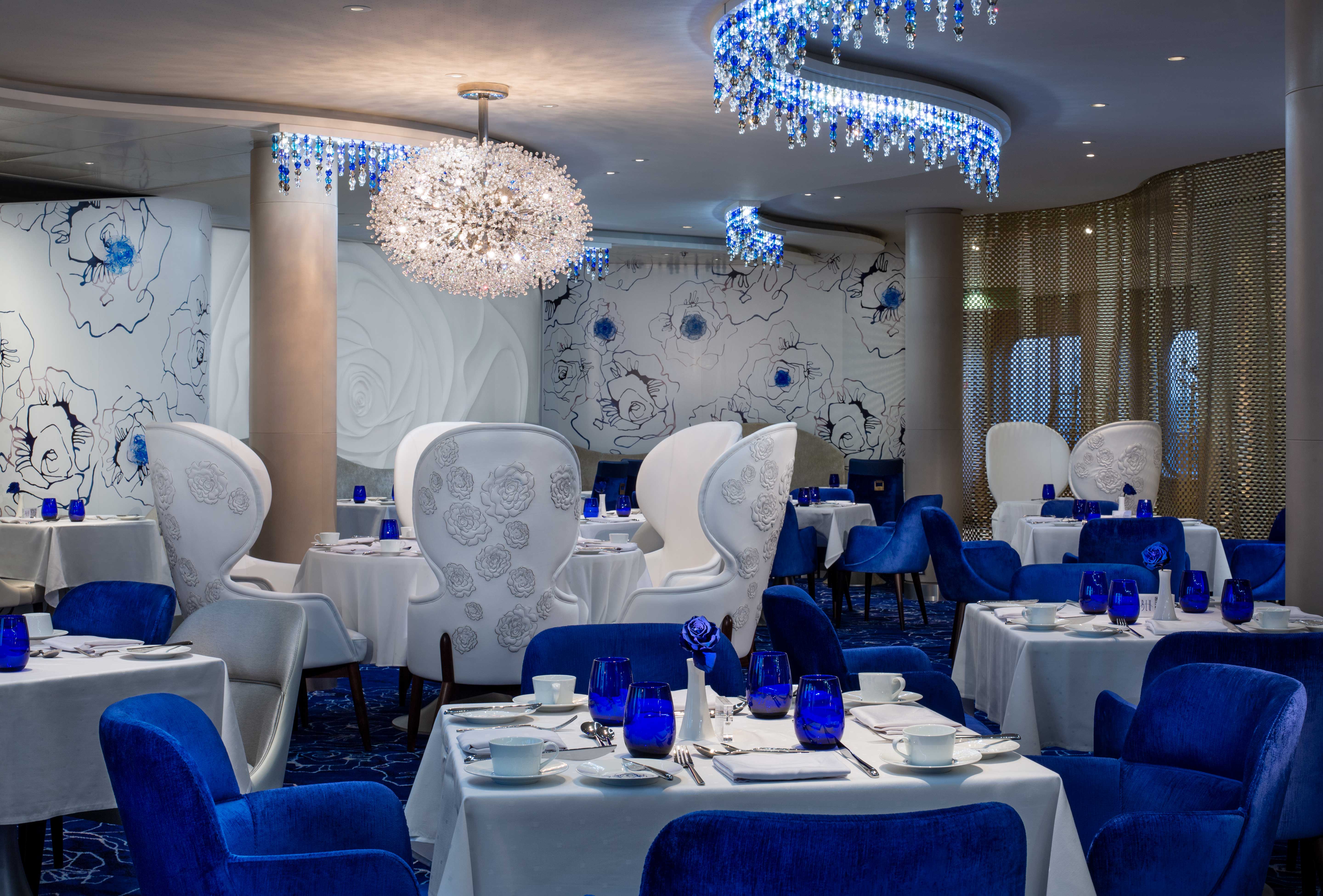 Restaurant Blu is exclusively for Aquaclass stateroom guests