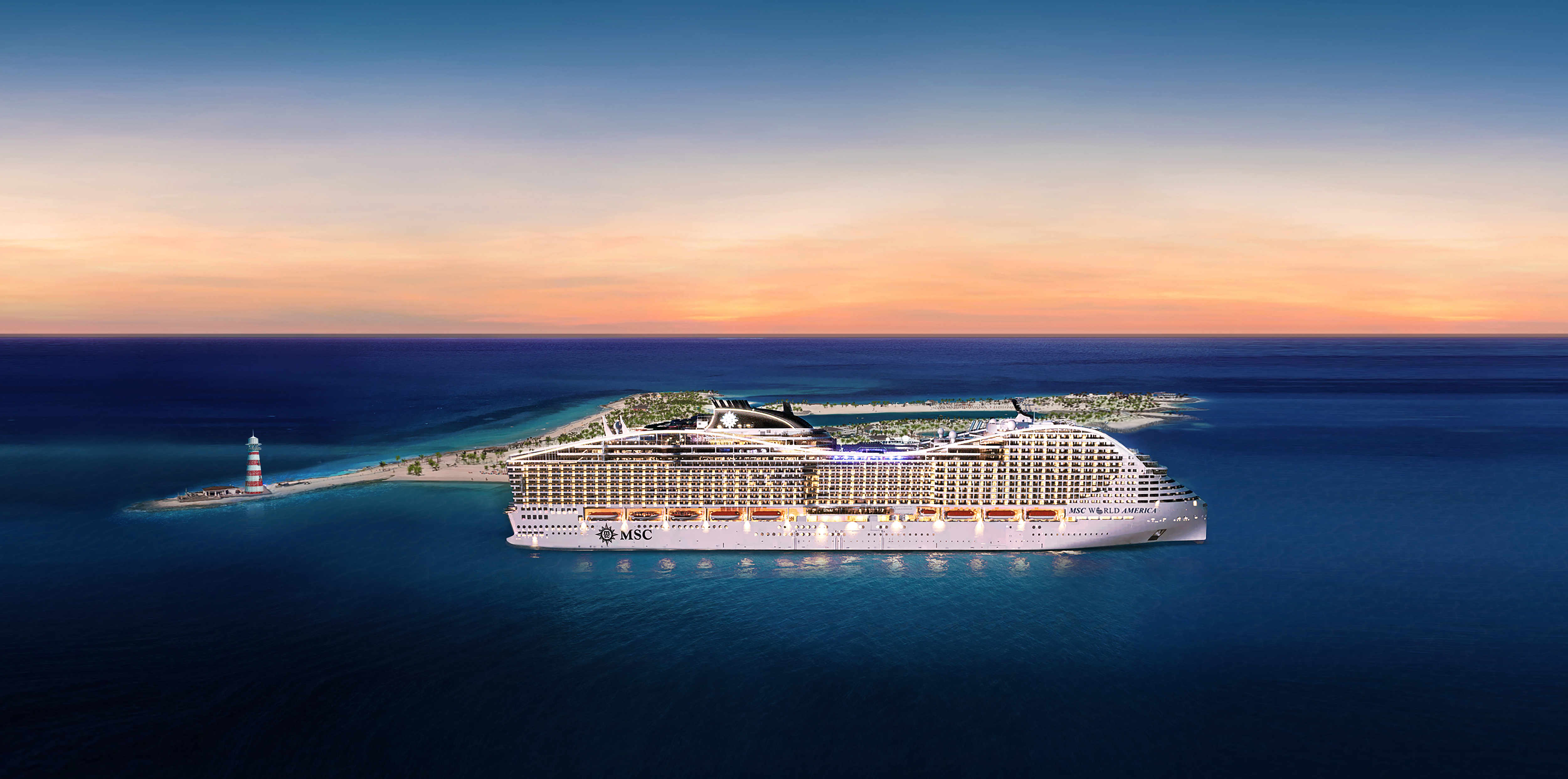 Current location for MSC World America