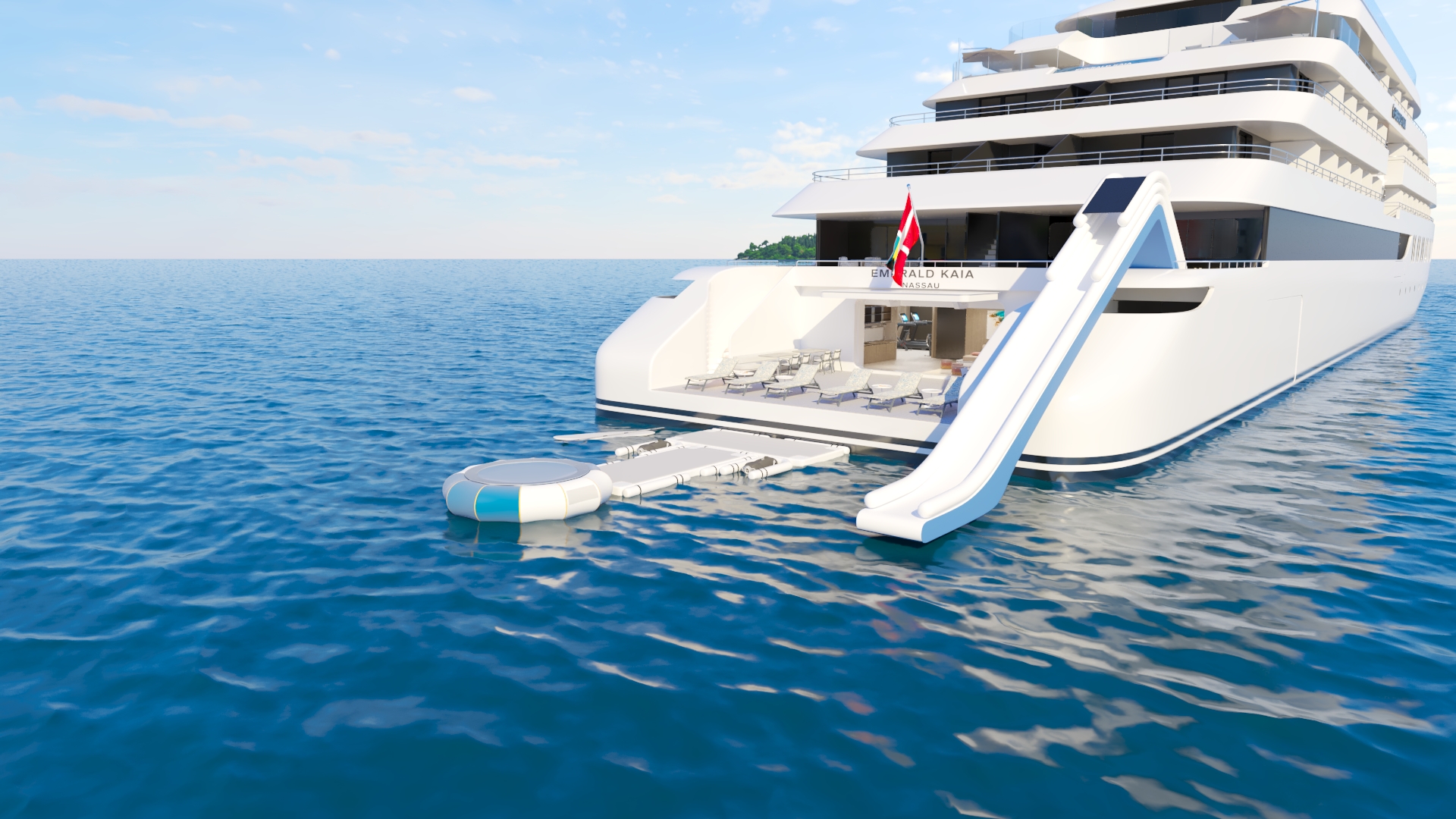 Enjoy swim stops and marina toys from the Marina Platform