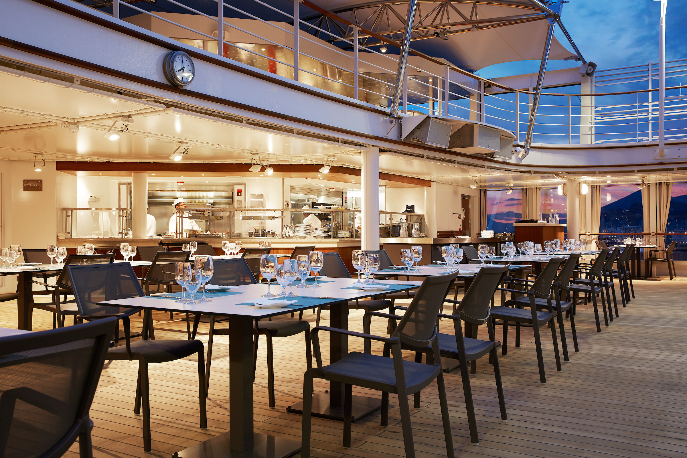 The Grill features lava stone cooking at its finest