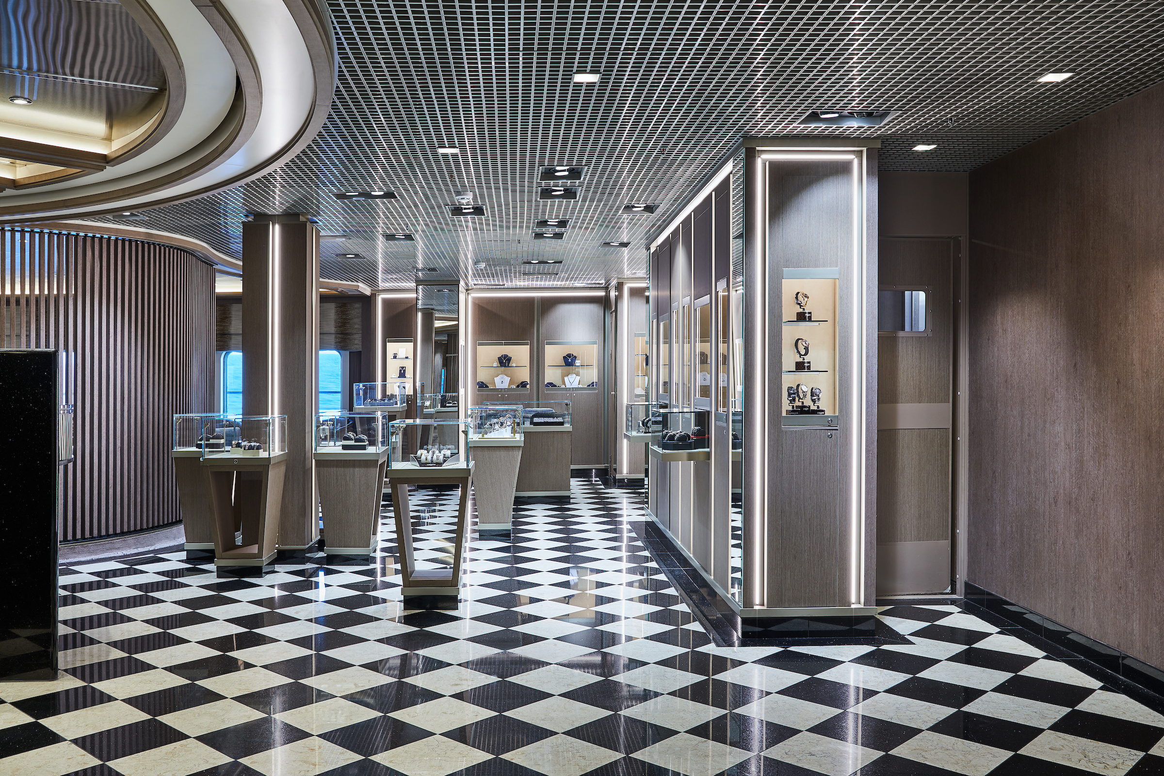 Exclusive shops on board