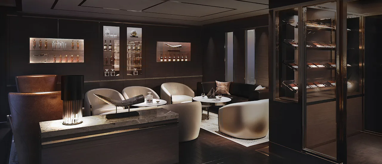 The Humidor -cap off your day with a premium cognac in this intimate lounge