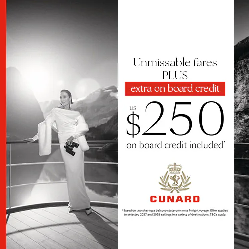Cunard latest cruise sale with onboard spending money