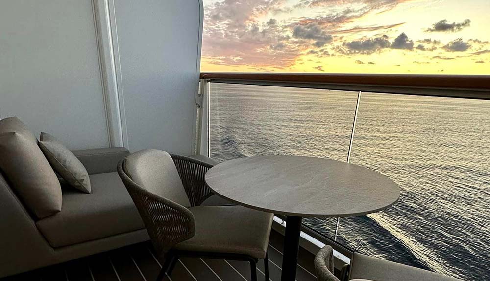 Terrace views on Explora Journeys