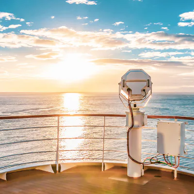 View out to sea from on deck