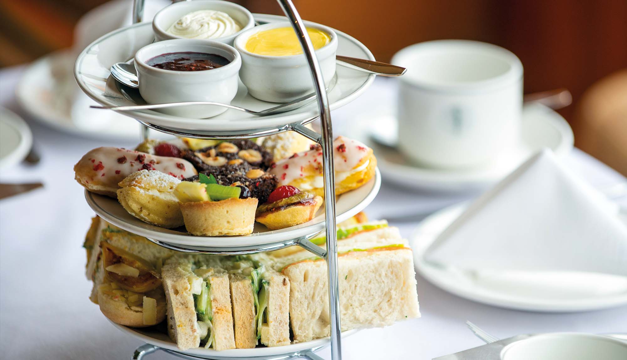 Afternoon tea served aboard a Fred Olsen ship