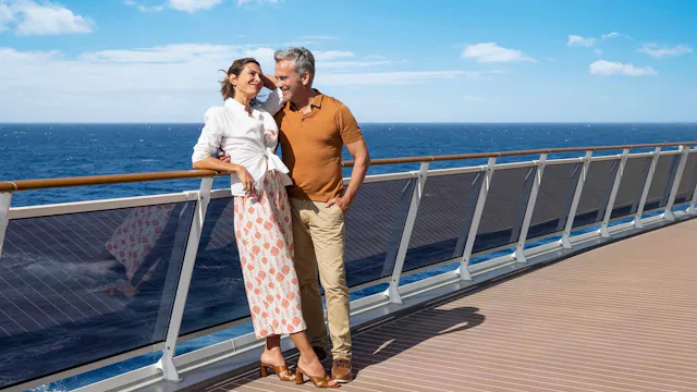 MSC Cruises Fantastica Cruise Experience - Couple on deck