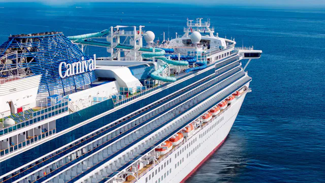 Carnival Adventure cruise ship at sea