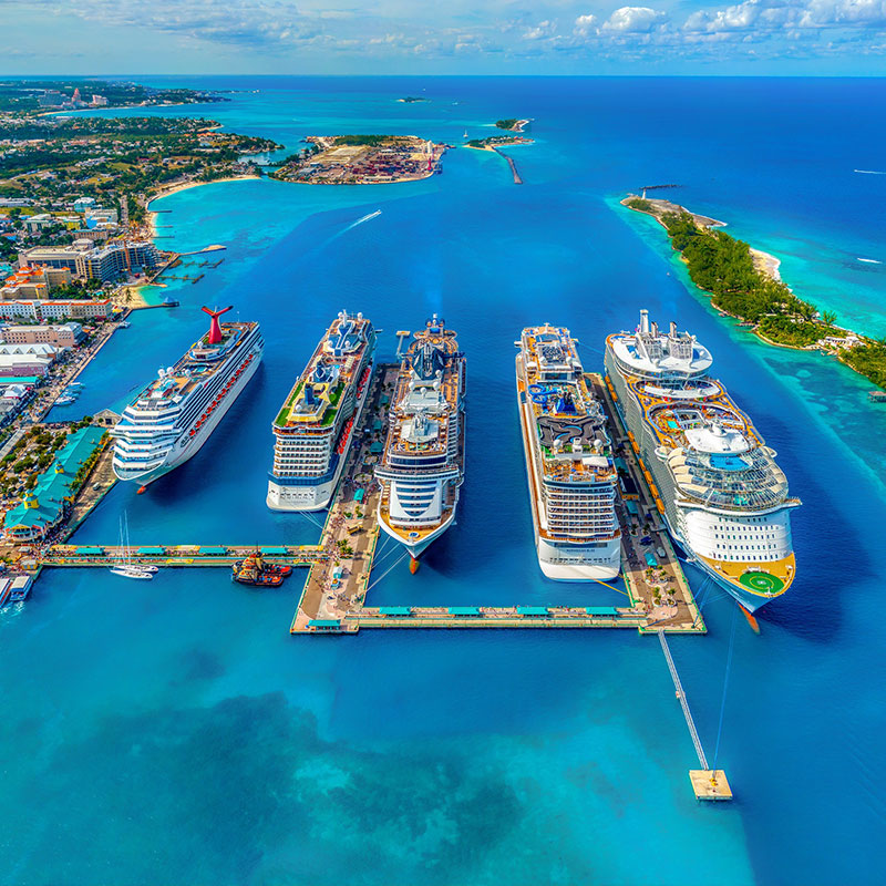 Nassau port in the Bahamas