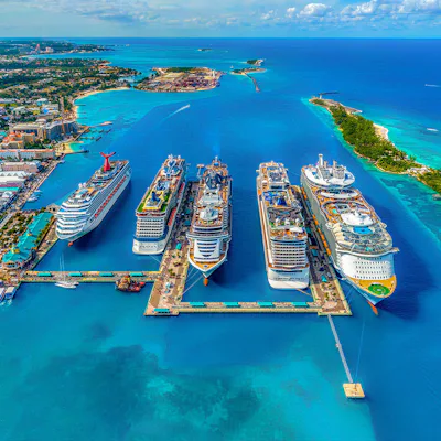 Nassau port in the Bahamas