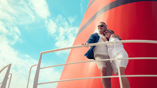Cunard Deck Funnel Couple