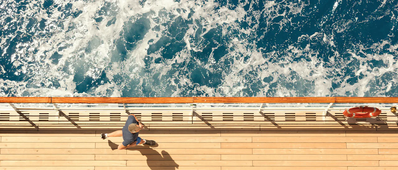 Cunard Deck Aerial View