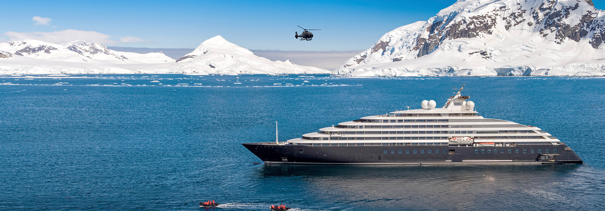 Scenic Eclipse Luxury Yacht with Helicopter