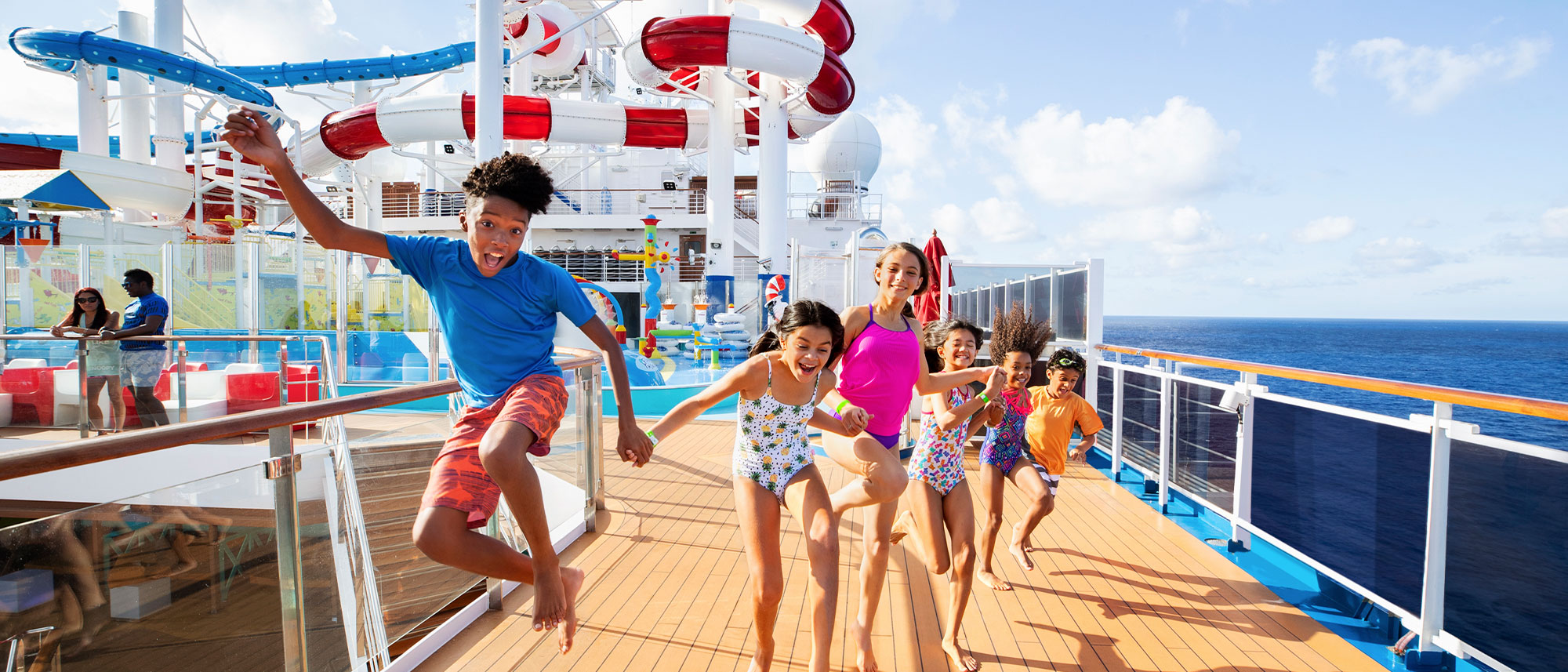 Kids having fun on deck