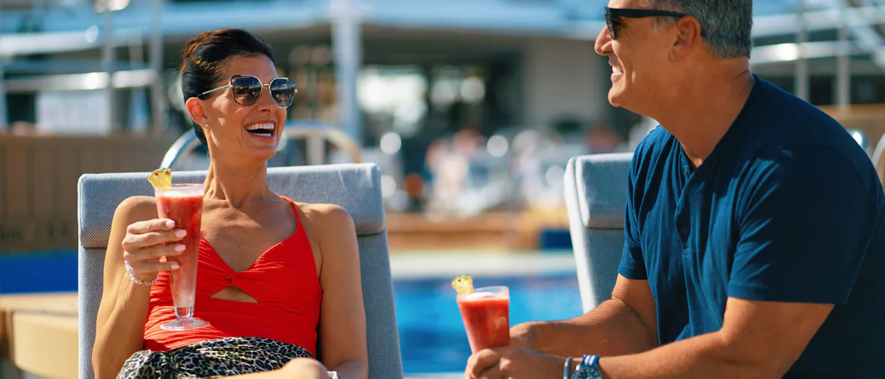 Drinks by the pool