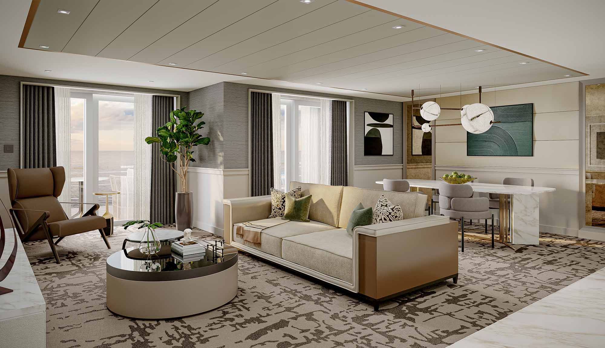 Regent Seven Seas Prestige Grand Suite Living Room