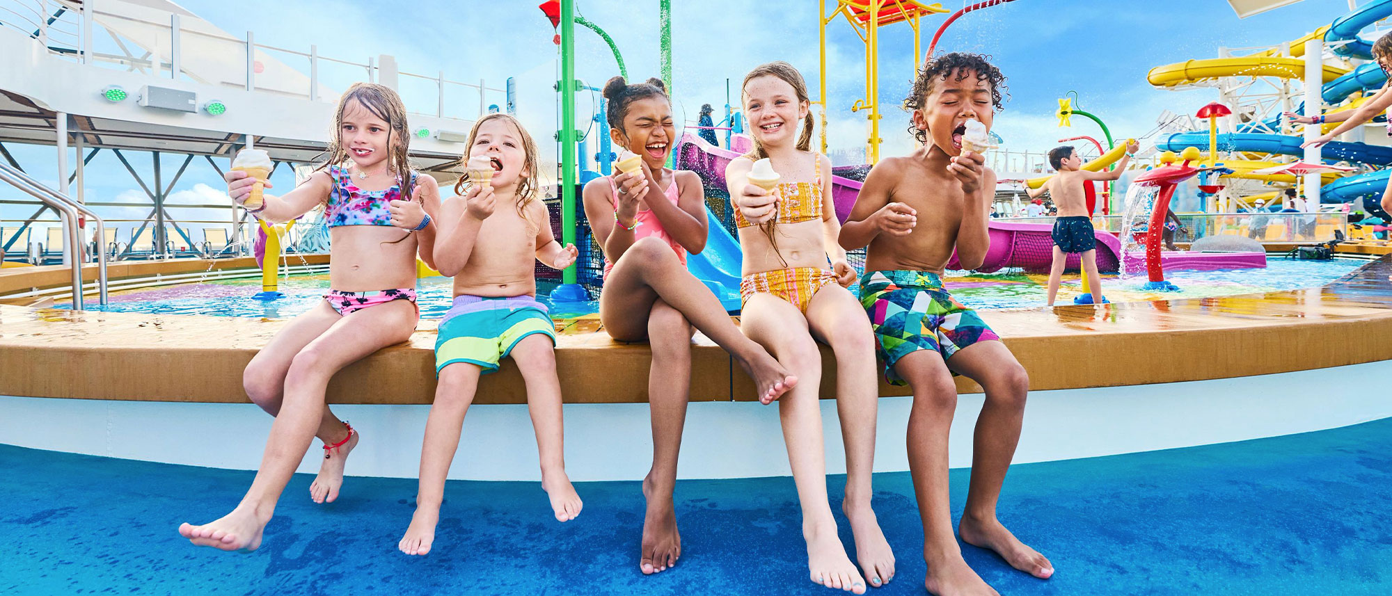Kids onboard Wonder of the Seas at Splashaway Bay