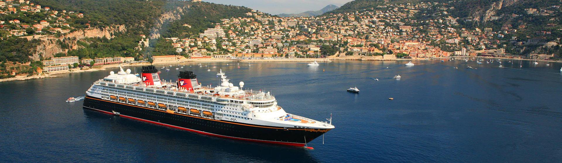 Disney cruise ship anchored in Villefranche