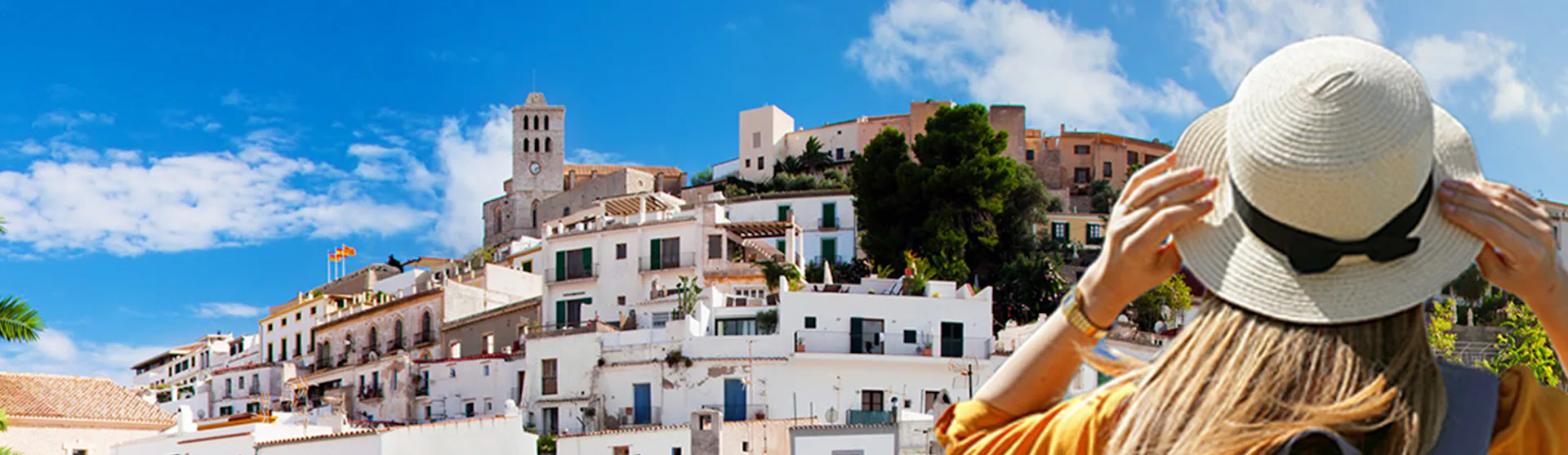 Woman exploring in Ibiza