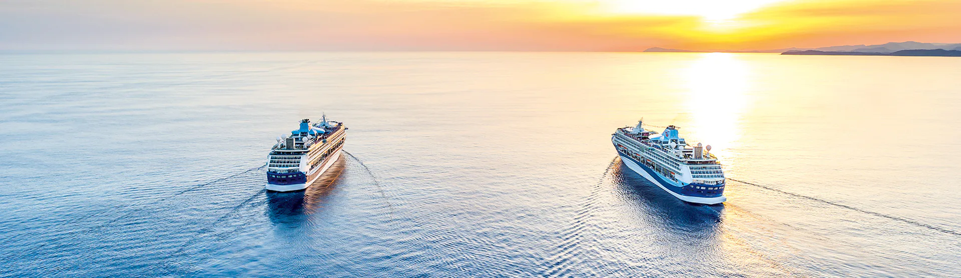 Marella ships at sea for sunset