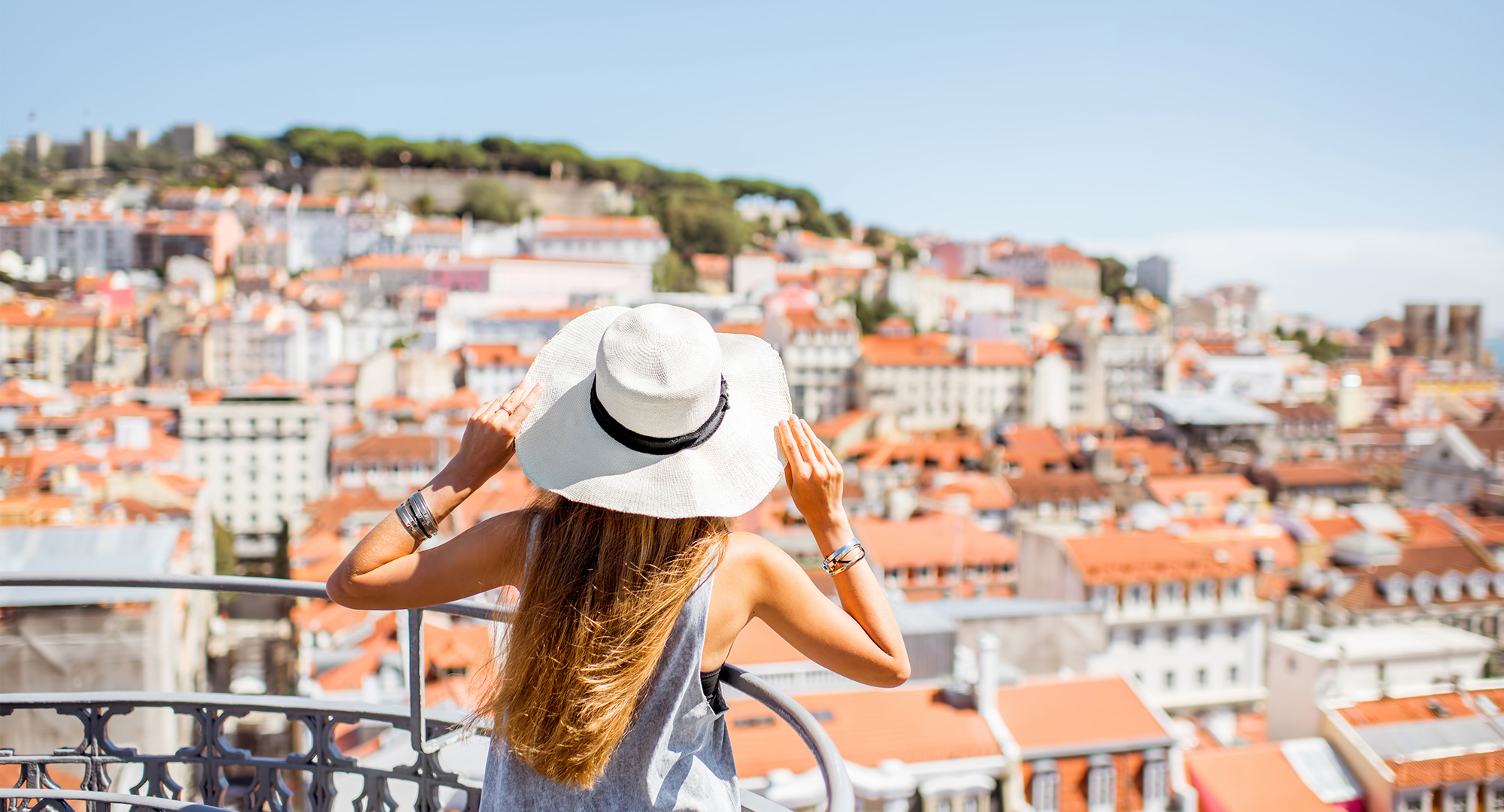 Female tourist in Lisbon