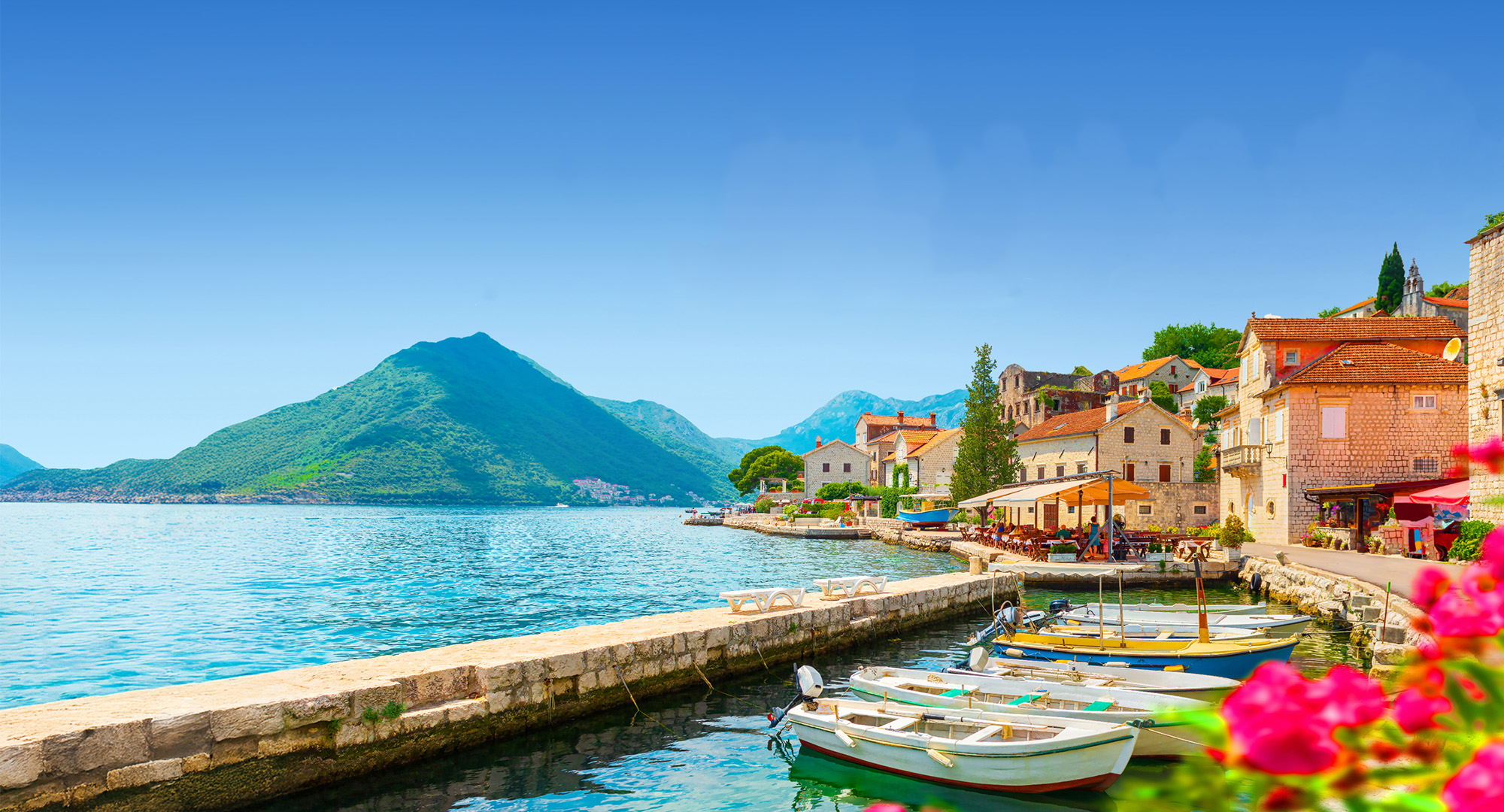 The picturesque harbour of Kotor in Montenegro
