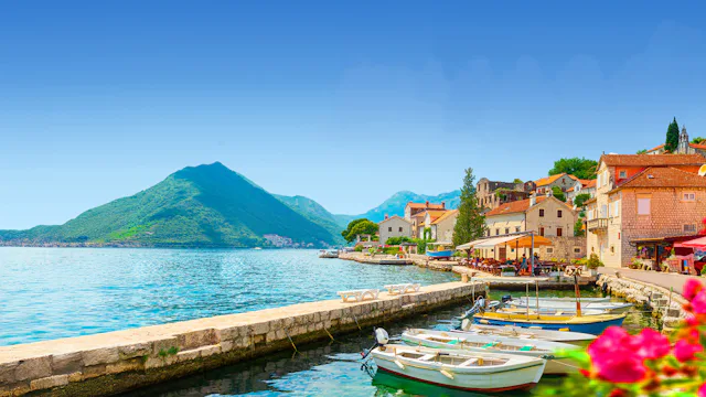 The picturesque harbour of Kotor in Montenegro