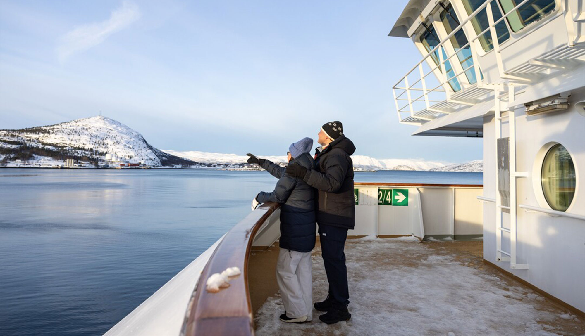 Couple on deck in the North Cape