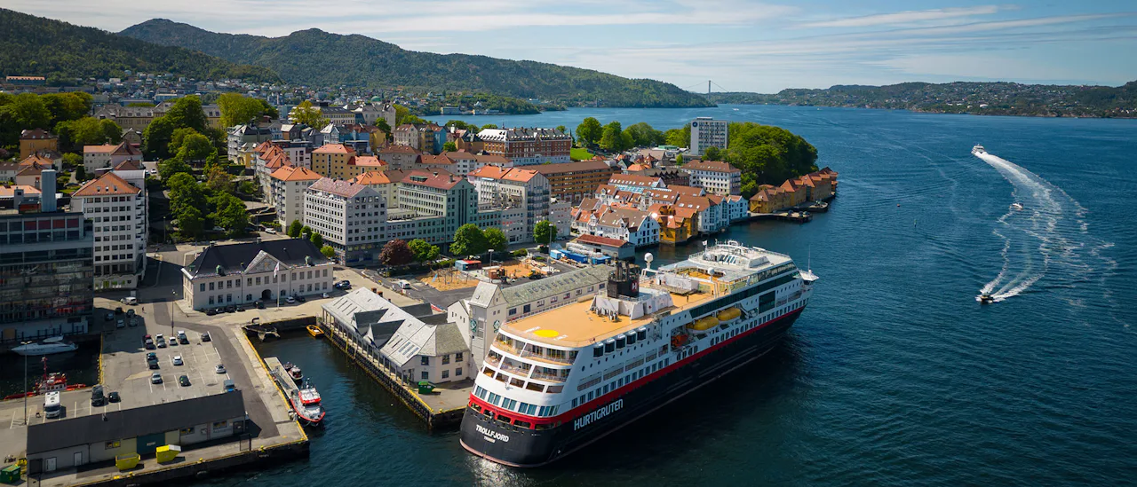 MS Trollfjord docked in Bergen