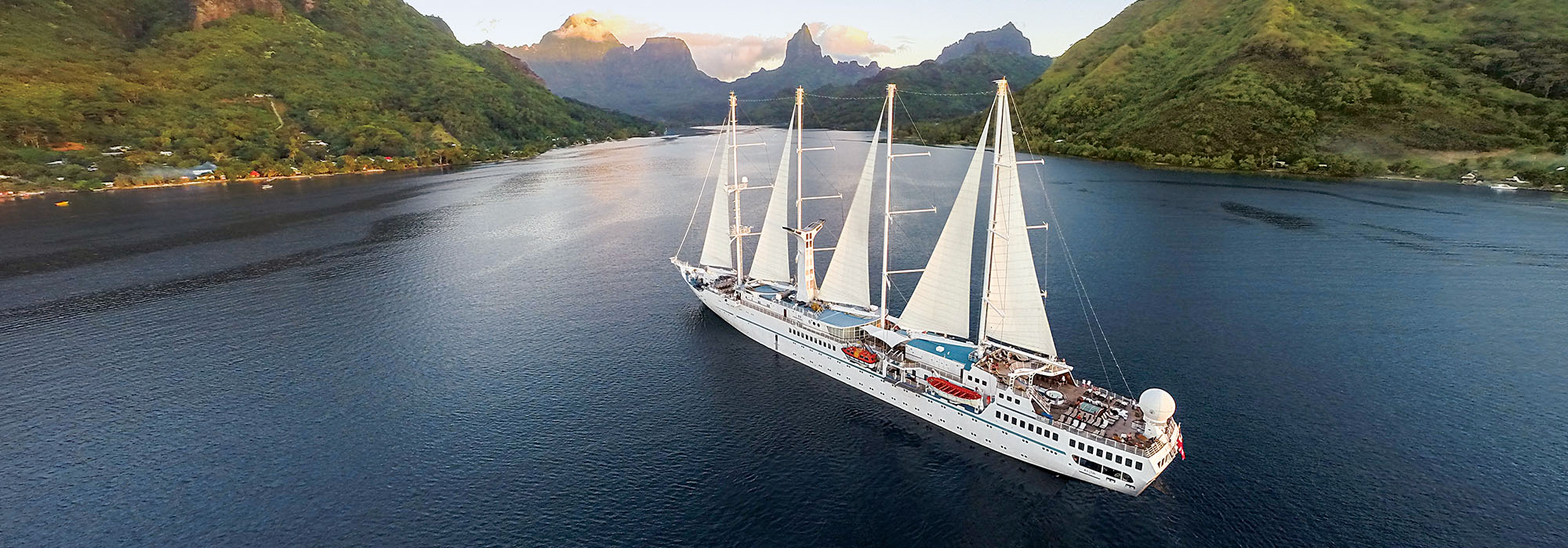 Wind Star Cruise Ship In Moorea