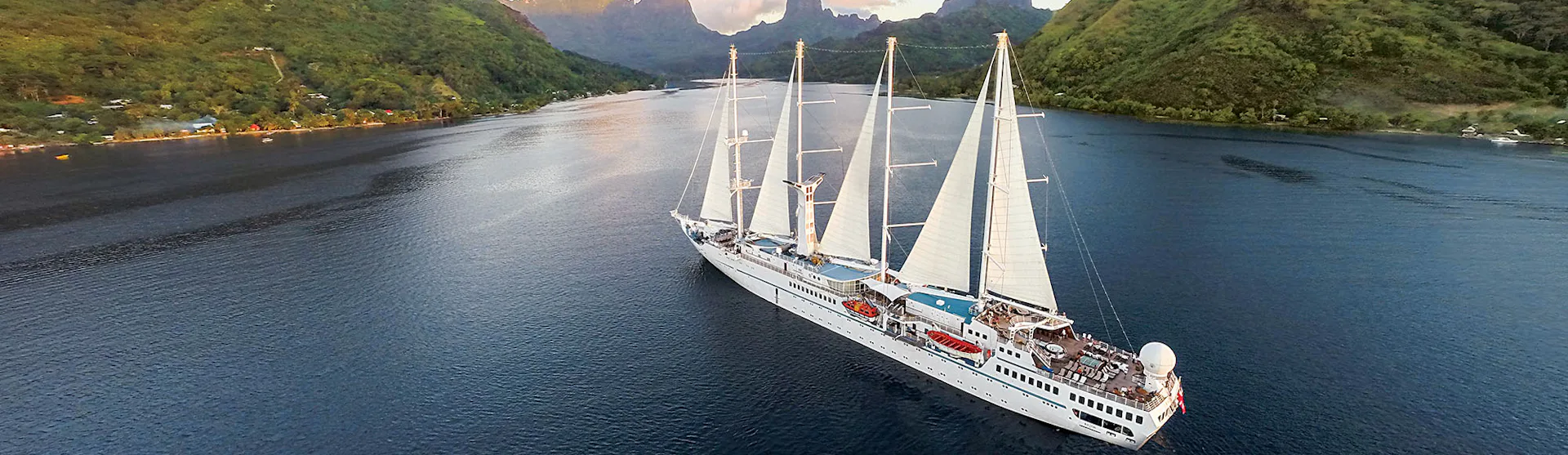 Wind Star Cruise Ship In Moorea