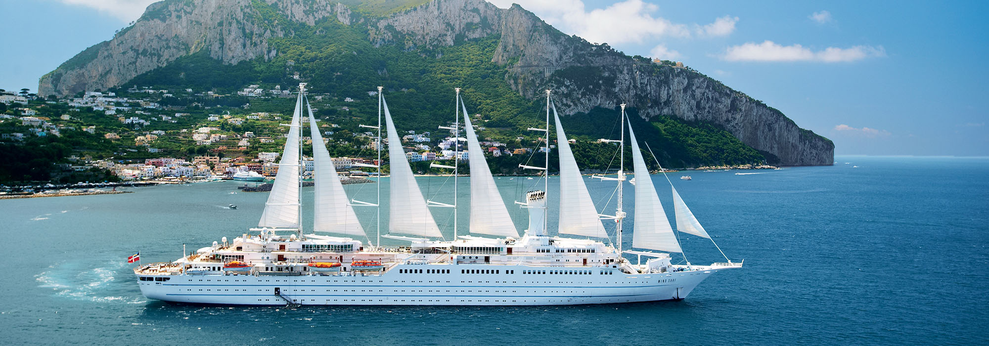 Windstar's Wind Surf sailing by Capri
