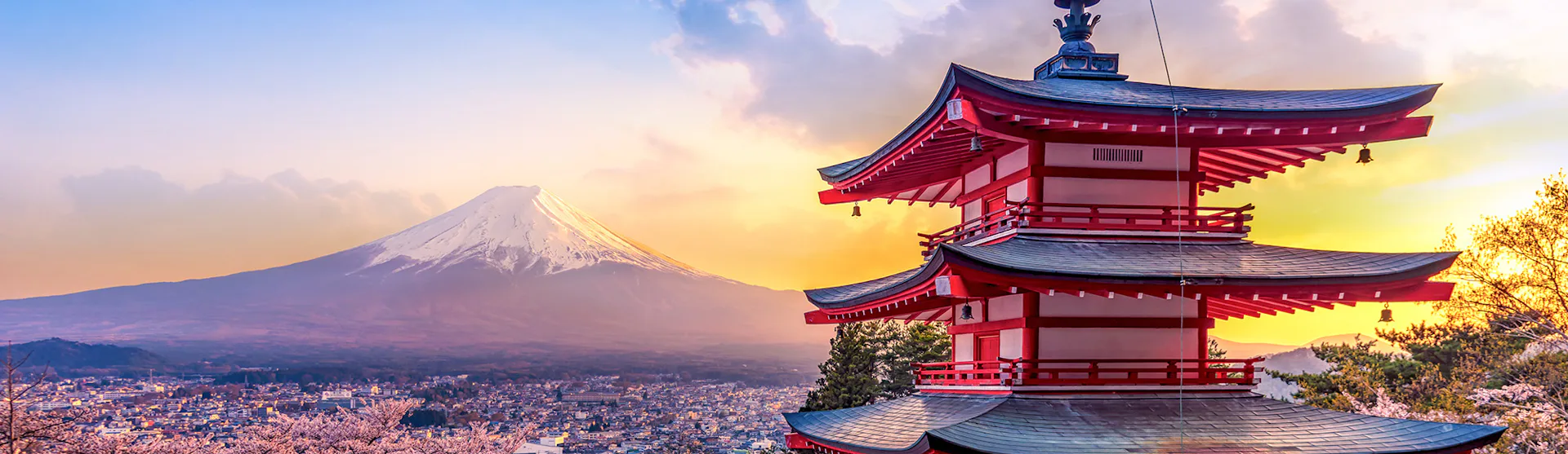 Mount Fuji - The view from Chureito Pagoda in Yamanashi Prefecture