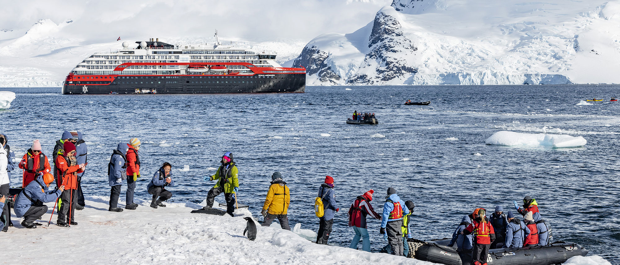 Roald Amundsen at Pleneau Island, Antarctica