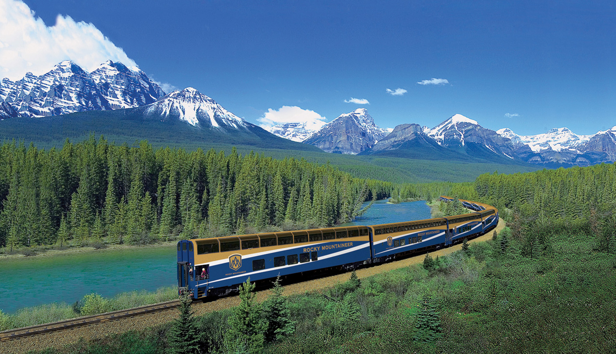 The rail journey follows a route with unrivalled scenic vistas