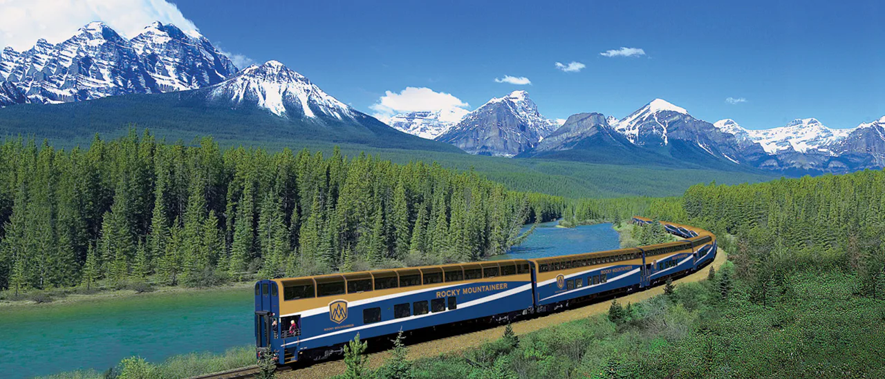 The rail journey follows a route with unrivalled scenic vistas
