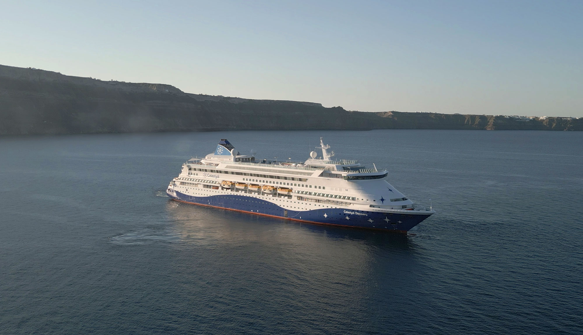 Celestyal Discovery in Santorini