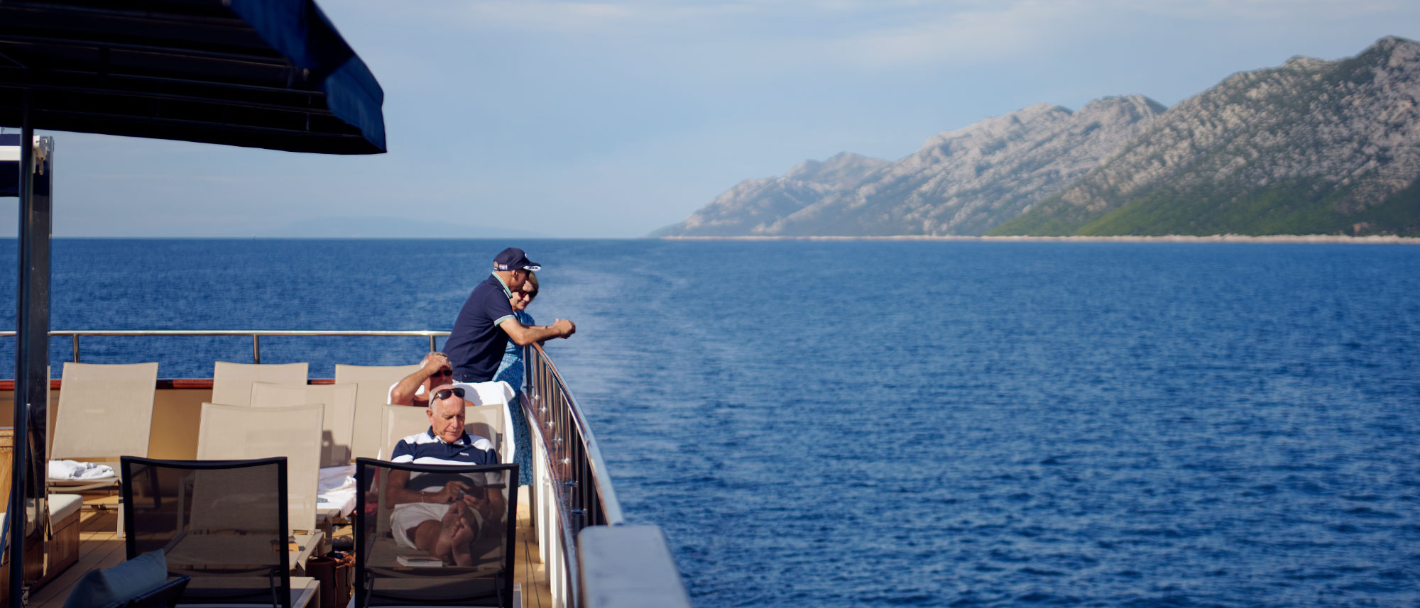 Guests relaxing on deck