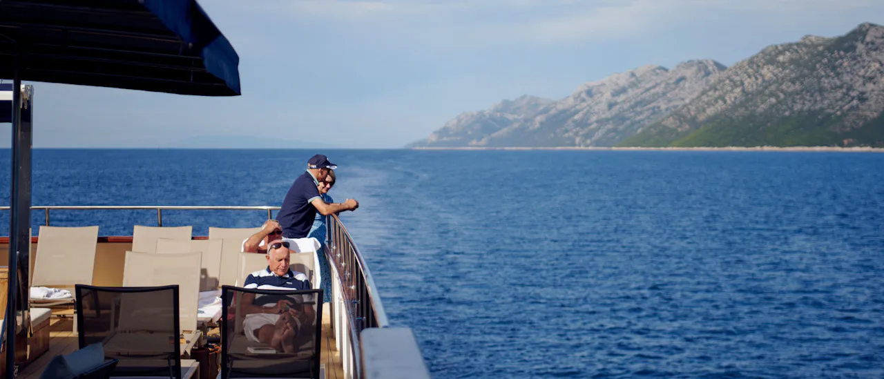 Guests relaxing on deck