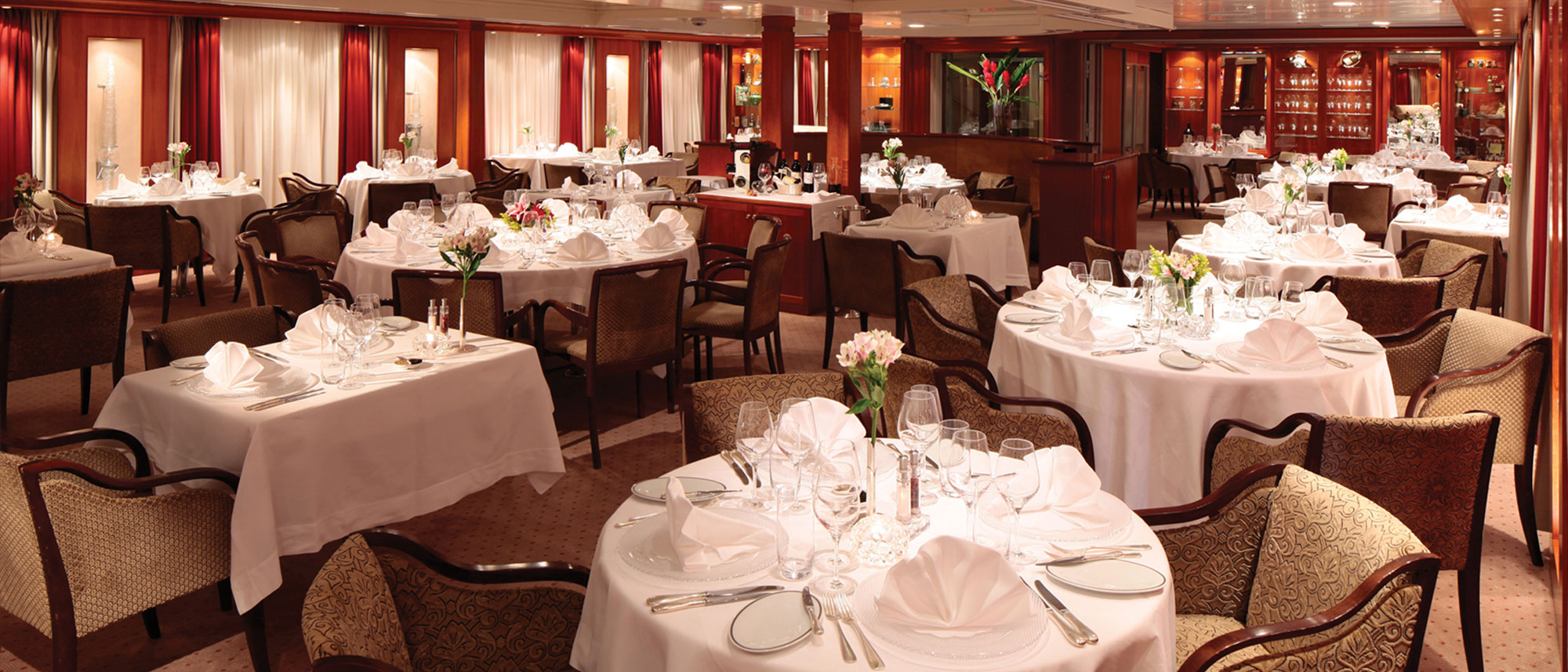 Main dining room on a SeaDream yacht
