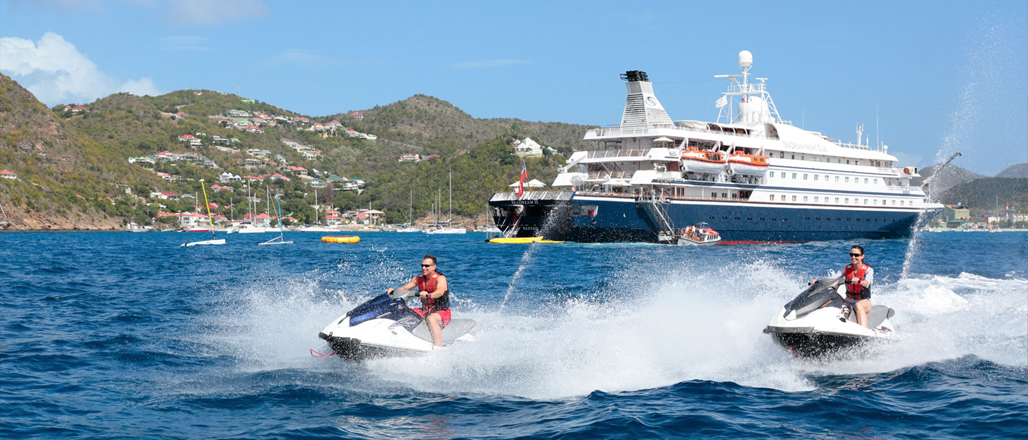 Wave runners off the watersports marina