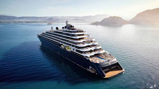 Evrima docked in Nafplio, Greece