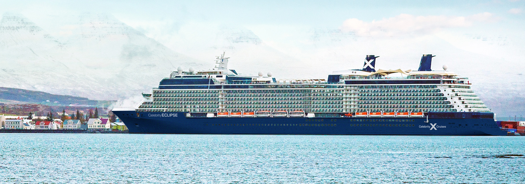 Celebrity Eclipse docked in Reykjavik, Iceland